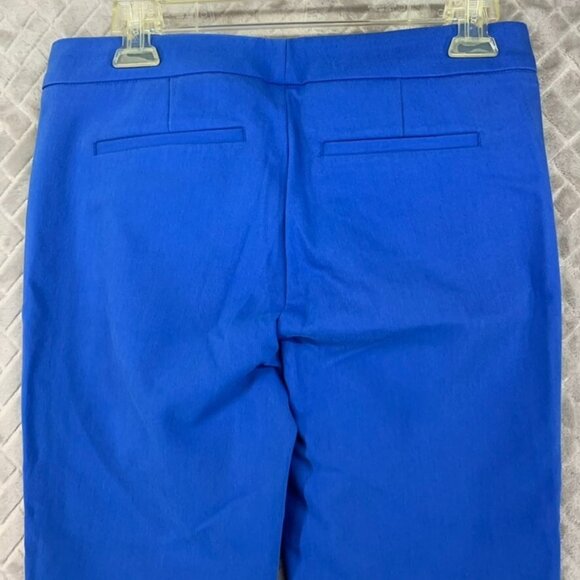 Ecru Womans 4 Office Dress Pants Bright Blue Skinny Ankle Mid Rise Stretch - Picture 12 of 15